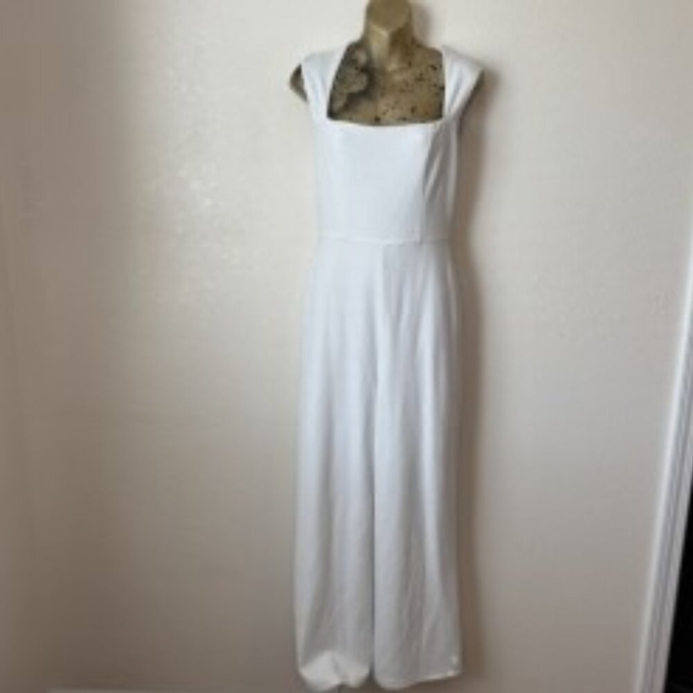 Lulus White Wide Leg Jumpsuit | Bridal Shower Graduation Party | Size M
